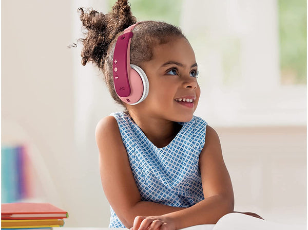 JVC HA-KD10W Tiny Phones Wireless Bluetooth Headphones for Kids - Pink or Blue