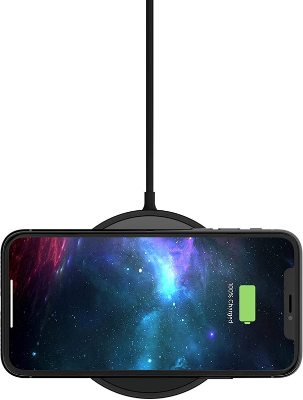 Mophie Qi Wireless Charging Pad Mini 7.5W | Made for Apple iPhone and AirPods (UK Plug) - Black or White