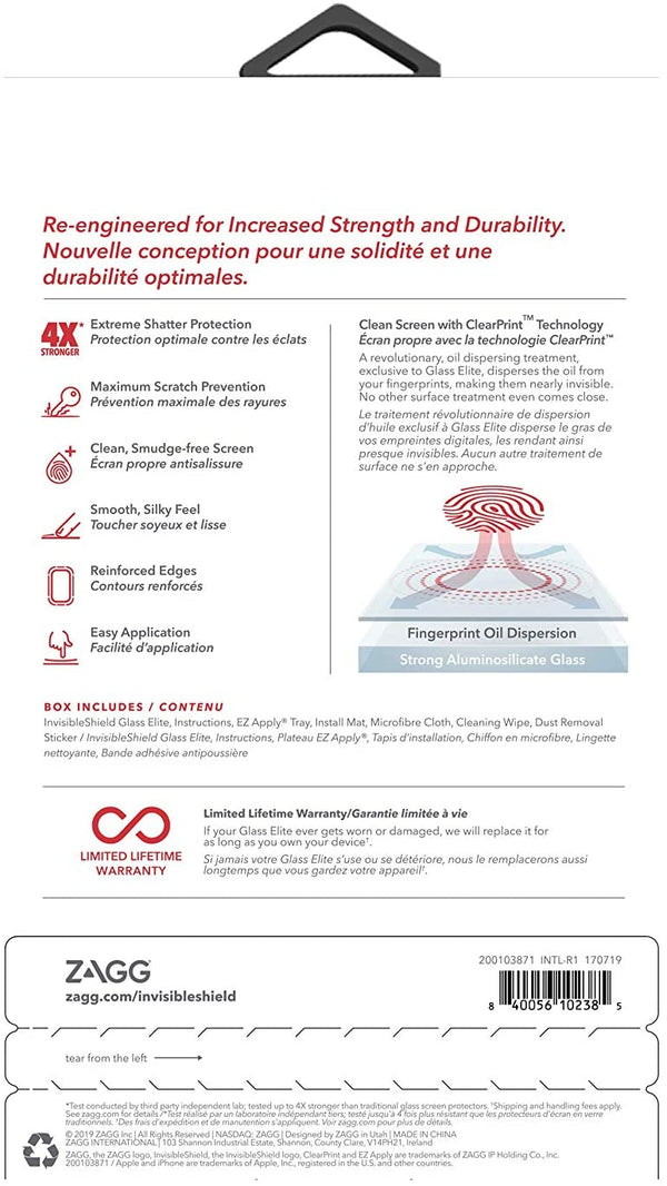 Zagg InvisibleShield Glass Elite Screen Protector for Apple iPhone 11 / 12 / 13 / XR - 200103872