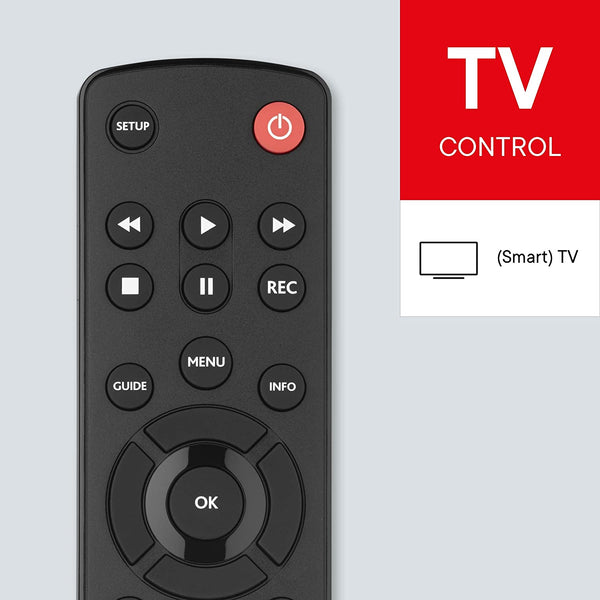 One For All Contour TV Universal Remote Control | Replacement for all types of TVs - Black - URC1210