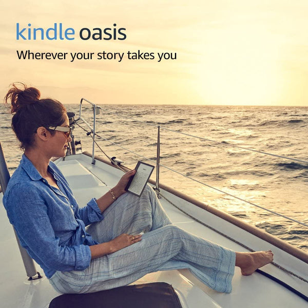 Kindle Oasis E-Reader (9th Gen) | Waterproof, 7"' Display, 8GB, Wi-Fi, Built-in Light - Grey - B06XDK92KS (Refurbished)