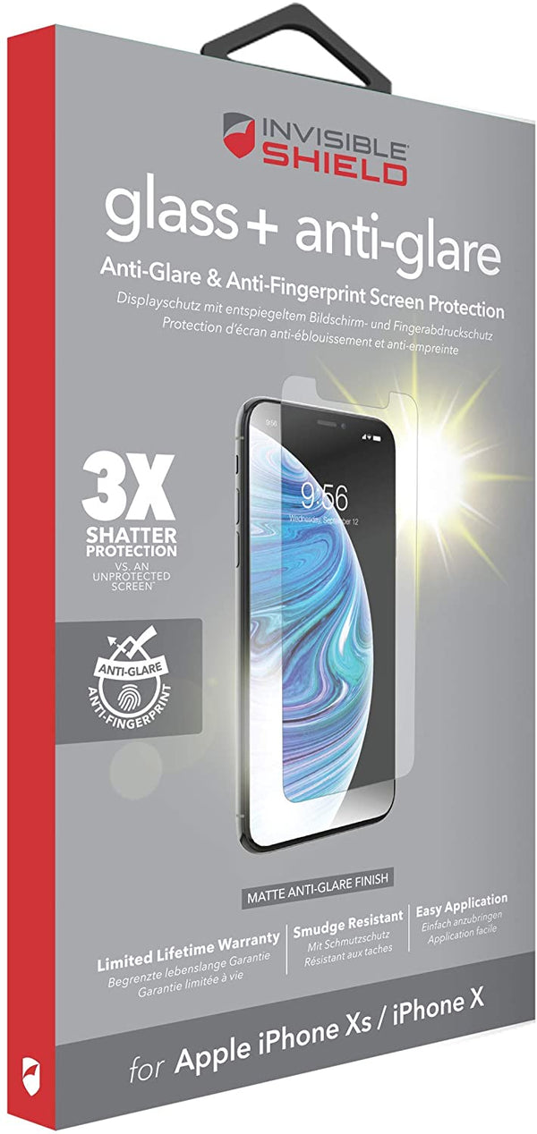 Zagg InvisibleShield Glass+ Anti Glare Screen Protector for Apple iPhone X / XS / 11 Pro - 200101972