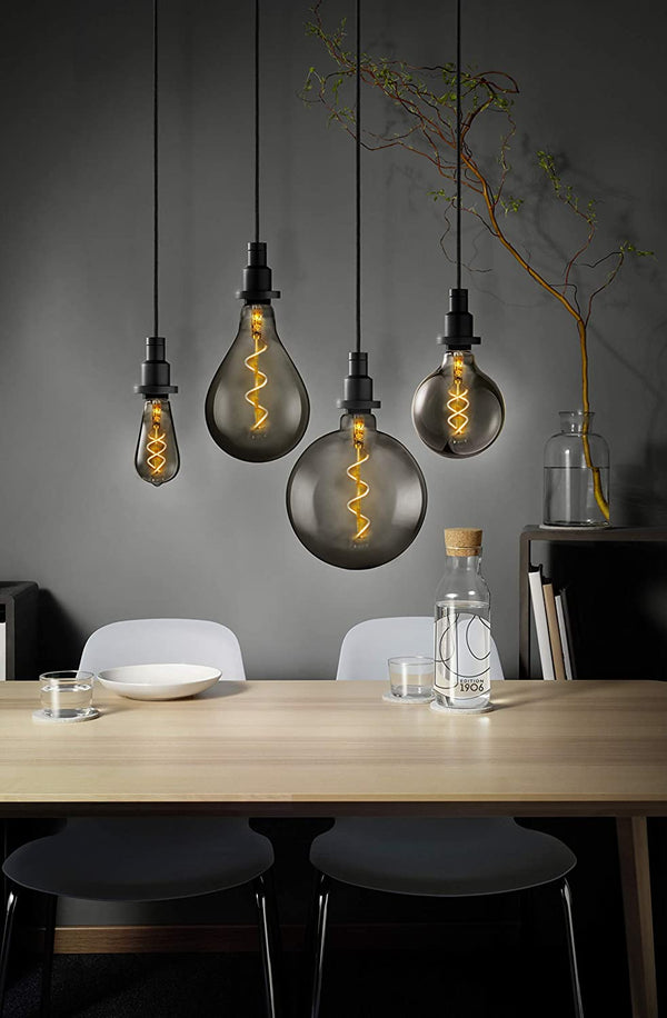 Osram 1906 LED E27 Vintage Spiral Filament Large Globe Glass Light Bulb 28W - Gold or Smoke