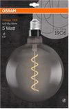 Osram 1906 LED E27 Vintage Spiral Filament Large Globe Glass Light Bulb 28W - Gold or Smoke