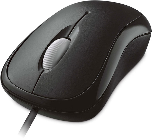 Microsoft 4YH-00007 Basic Optical Wired Mouse for PC & Laptop - Black