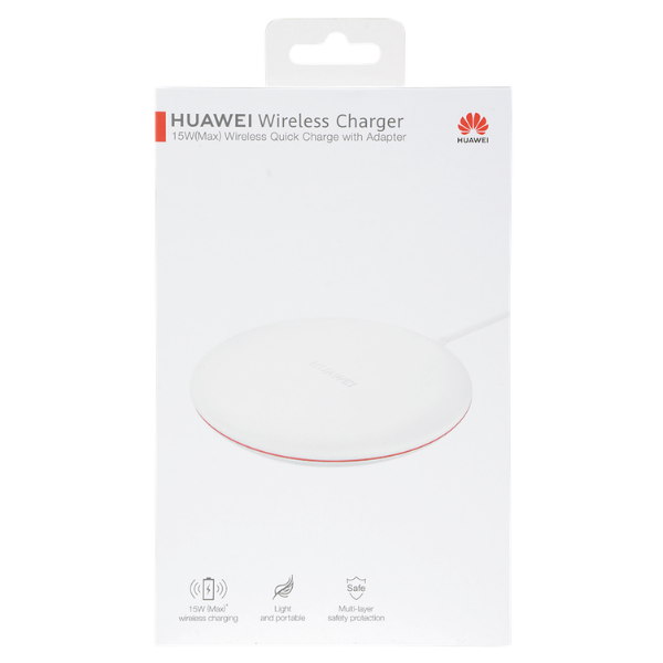 Huawei Wireless Charger | 15W(Max) Wireless Super Charger with EU Adaptor - White/Red - CP60/EU