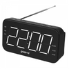 Groov-e Radio Curve Rechargeable Alarm Clock Radio | LED Display - Black - GVCR02BK