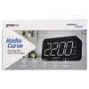 Groov-e Radio Curve Rechargeable Alarm Clock Radio | LED Display - Black - GVCR02BK