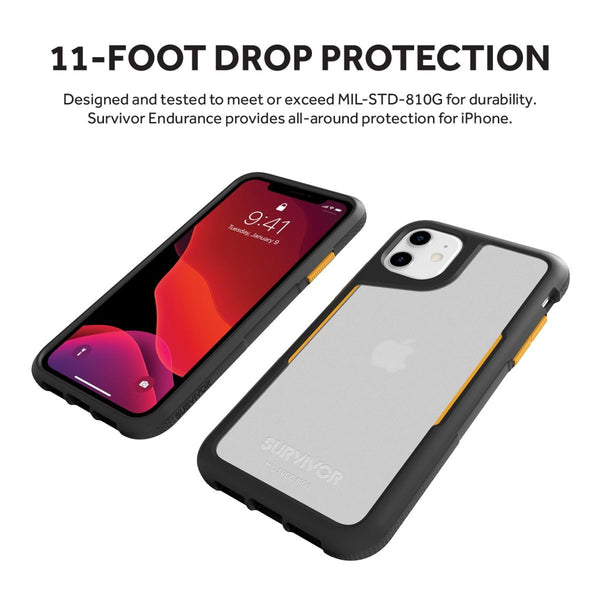 Griffin Survivor Endurance Case for Apple iPhone 11 Pro Max - Black or Citrus - GIP-034