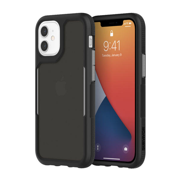 Griffin Survivor Endurance Protective Case for iPhone 12 Mini, 12, 12 Pro & 12 Pro Max - Black/Grey, Navy, Olive Green & Pink