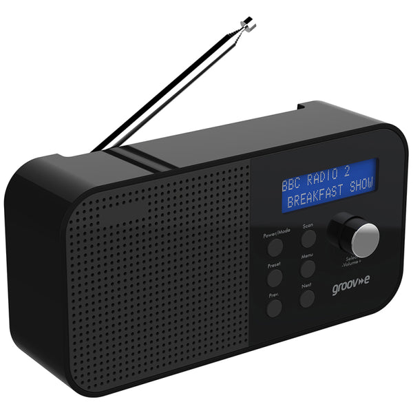 Groov-e Venice Portable DAB/FM Digital Radio - GVDR04BK