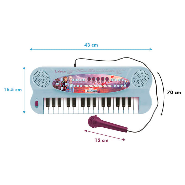 Lexibook Kids Electronic Toy Keyboard with 32 Keys, Microphone & Line-In Cable | Disney Frozen II & Paw Patrol - K703