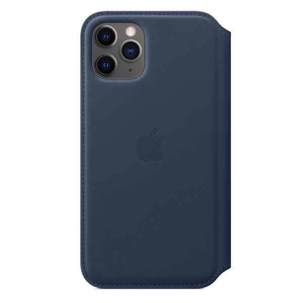 Apple Leather Folio Case for iPhone 11 Pro - Deep Sea Blue - MY1L2ZM/A