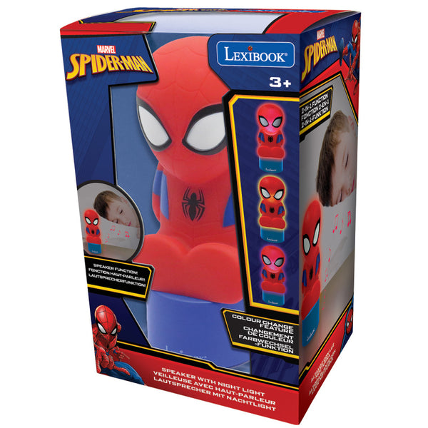 Lexibook Spiderman Colour Changing Nightlight and Speaker - NS01SP