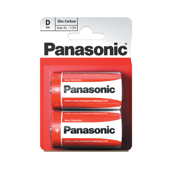 Panasonic Zinc Carbon General Household Batteries - Sizes AA/AAA/C/D Multipacks