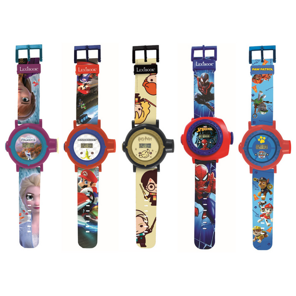 Lexibook Kids Projection Watch with Digital Screen - Harry Potter, Frozen, Spiderman, Paw Patrol, Mario