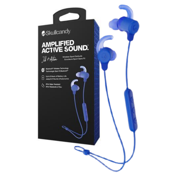 Skullcandy Jib+ Active Wireless In-Ear Headphones with Microphone - Red or Blue