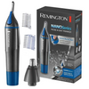 Remington NE3850 Mens Battery Operated Nose, Ear and Eyebrow Hair Trimmer Showerproof - Blue/Grey