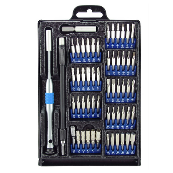 Sprotek 54 Piece Bit Driver Kit in Plastic Box - Black - STE-3035