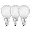 Osram LED E14 Frosted Filament SES Light Bulb Mini Globe (3 Pack) - LV819399