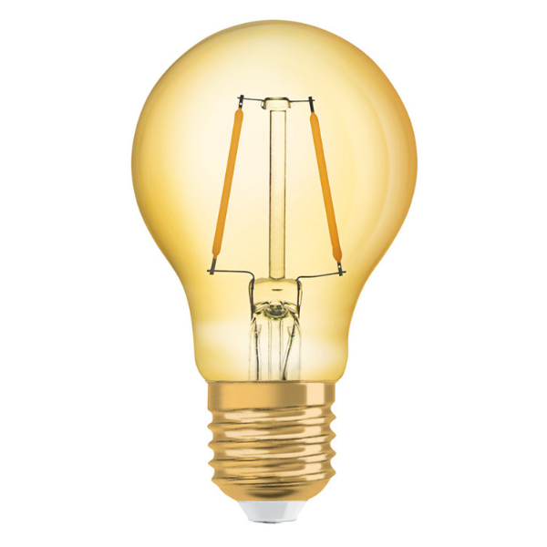 Osram 1906 LED E27 Vintage Filament Glass GLS ES Bulb 21W - Gold - LV293199