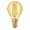 Osram 1906 LED E14 Vintage Filament Glass SES Light Bulb | Mini Globe 25W - Gold - LV293496