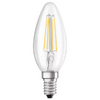 Osram LED E14 Filament Clear Glass SES Light Bulb Candle 40W (2 Pack) - Warm White - LV330511