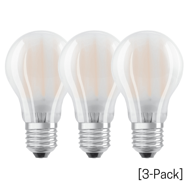 Osram LED E27 Frosted Filament Light Bulb 100w GLS ES (3 Pack) - Warm White - LV654136