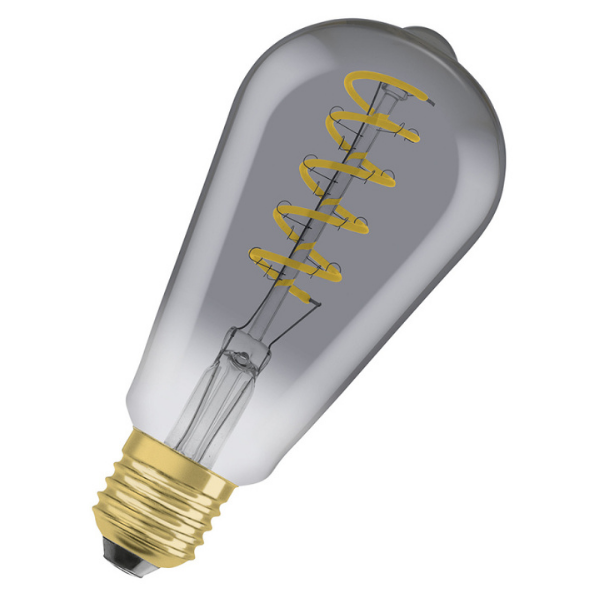 Osram 1906 LED E27 Vintage Filament Glass ES Bulb 25W - Smoke - LV269941