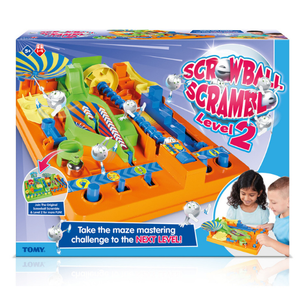 TOMY Screwball Scramble [Level 2] Game | Retro Childrens 5+ Board Game - T73109