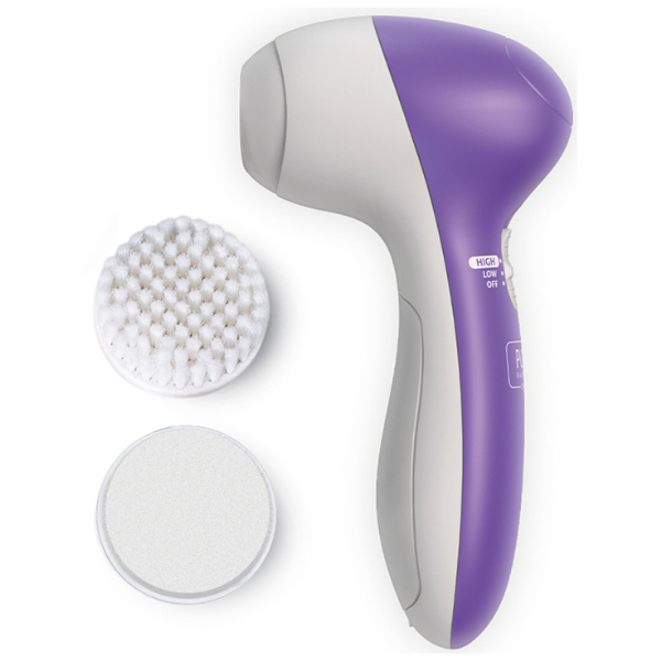 Wahl Pure Radiance 2 in 1 Facial Cleanser Brush | Interchangeable Head - Purple - ZY107