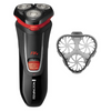 Remington R4 Series Style Rotary Cordless Shaver – Black/Red – R4001