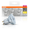 Osram LED GU10 Full Glass Spot Light Bulb 50W (3 Pack) - Warm White - LV818392