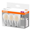 Osram LED E27 Frosted Filament GLS ES Light Bulb Arbitrary 60W (3 Pack) - Warm White - LV819351