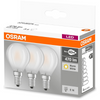 Osram LED E14 Frosted Filament SES Light Bulb Mini Globe (3 Pack) - LV819399