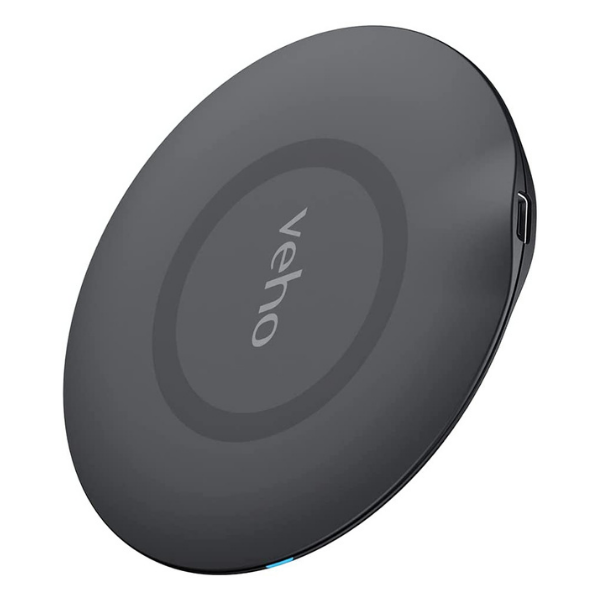 Veho DS6 Qi 15W Wireless Charging Pad | Super Fast | Slim & Sleek – Grey – VWC-002-DS-6