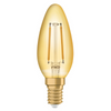 Osram 1906 LED E14 Vintage Filament Glass Candle Light Bulb | 12W, 22W or 35W - Gold