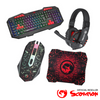 Marvo Scorpion 4 in 1 Gaming Starter Kit includes Headphones, Keyboard, Mouse & Mouse Mat - CM375