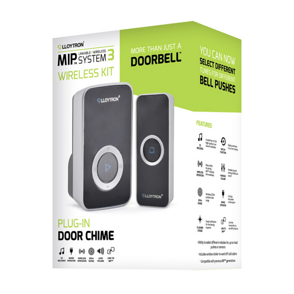 Lloytron Melody MIP3 Plugin Door Chime Kit – Black – B7531BK