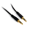 Urbanz 1m AUX Audio Cable with Gold Plated Connectors and Braided Cord - Black - INC-35P/P-1-BK