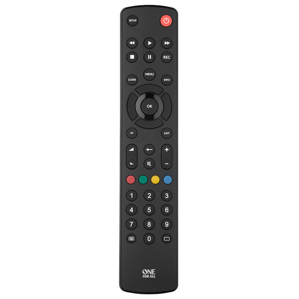 One For All Contour TV Universal Remote Control | Replacement for all types of TVs - Black - URC1210