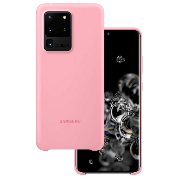 Samsung Silicone Case Cover for Galaxy S20 Ultra | S20 Ultra 5G - Pink - EF-PG988TPEGEU