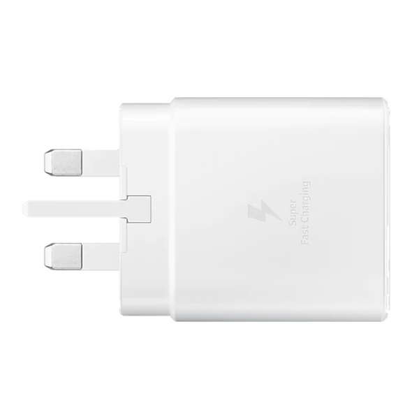 Samsung Super Fast 45W 3-Pin Wall Charger 2.0 with USB Type-C to Type-C Cable (5 A) - White - EP-TA845XWEGGB