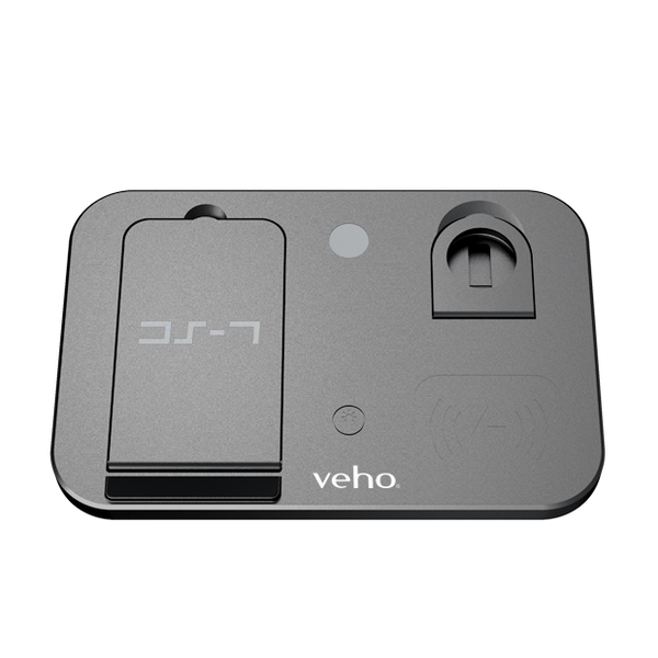 Veho DS7 Qi Wireless Multi-Charging Station | Trio Charging - Grey - VWC-004-DS7