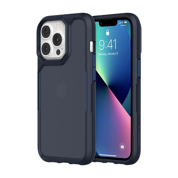 Griffin Survivor Endurance Case for iPhone 13 Mini, 13, 13 Pro or 13 Pro Max - Black/Grey, Steel Blue or Plum