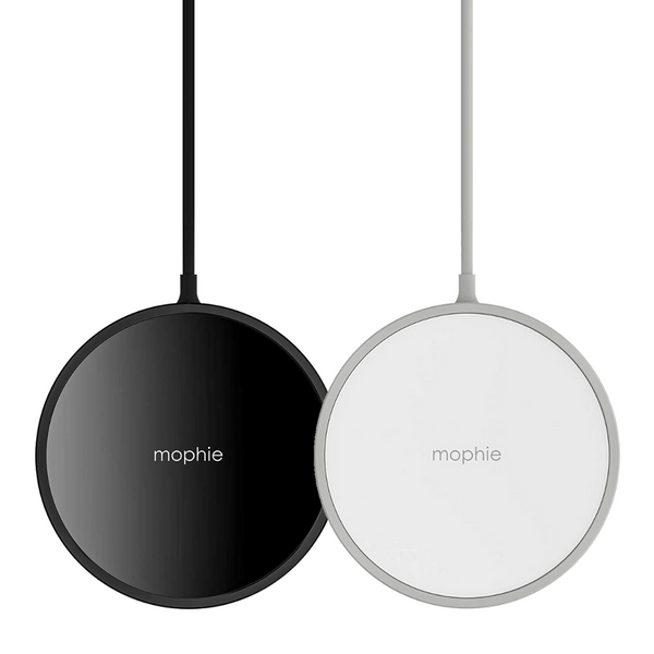 Mophie Qi Wireless Charging Pad Mini 7.5W | Made for Apple iPhone and AirPods (UK Plug) - Black or White