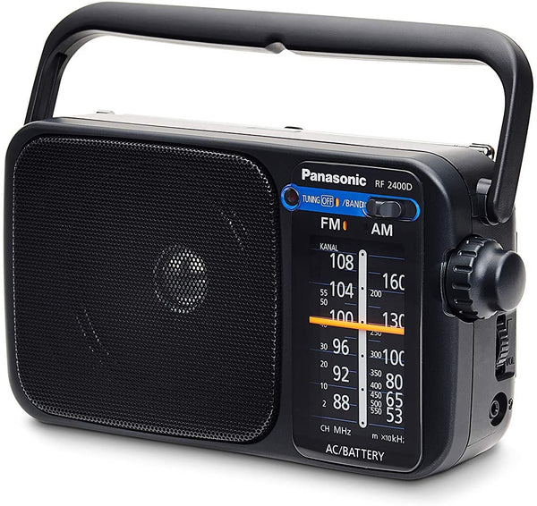 Panasonic RF2400 Portable Radio AM/FM with AC or DC operation - Black - RF2400DEB-K