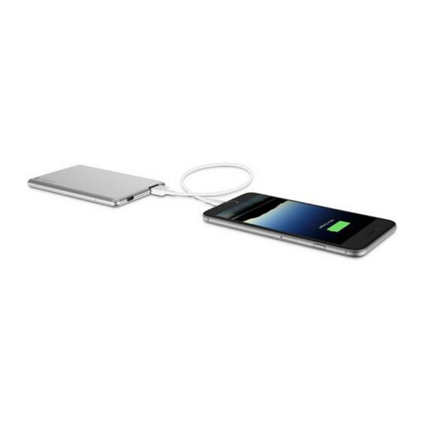 Mophie Powerstation 1X 2,000mAh Ultra Thin Slim Power Bank with Micro-USB Cable Included - Silver - 3299