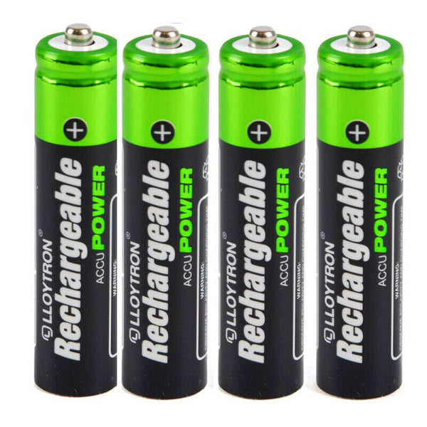 Lloytron 3-Piece Rechargeable Battery Bundle | Includes 4x AA, 4x AAA + Mains Battery Charger - B011 / B014 / B1502