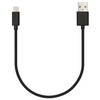 Veho Pebble Apple Certified MFi Lightning To USB Cable | (0.2m/0.7ft) - Black - VPP-601-20CM